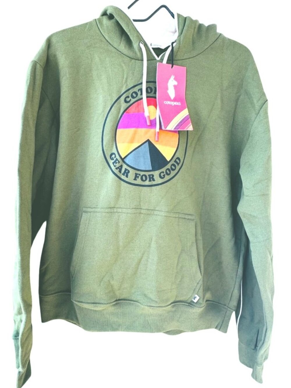Cotopaxi Women's Sunny Side Organic Pullover Hoodie Pine Green Size Medium